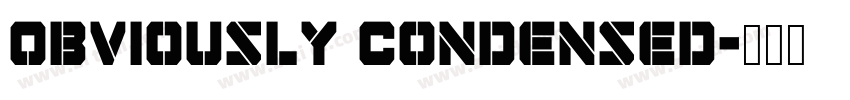 Obviously Condensed字体转换